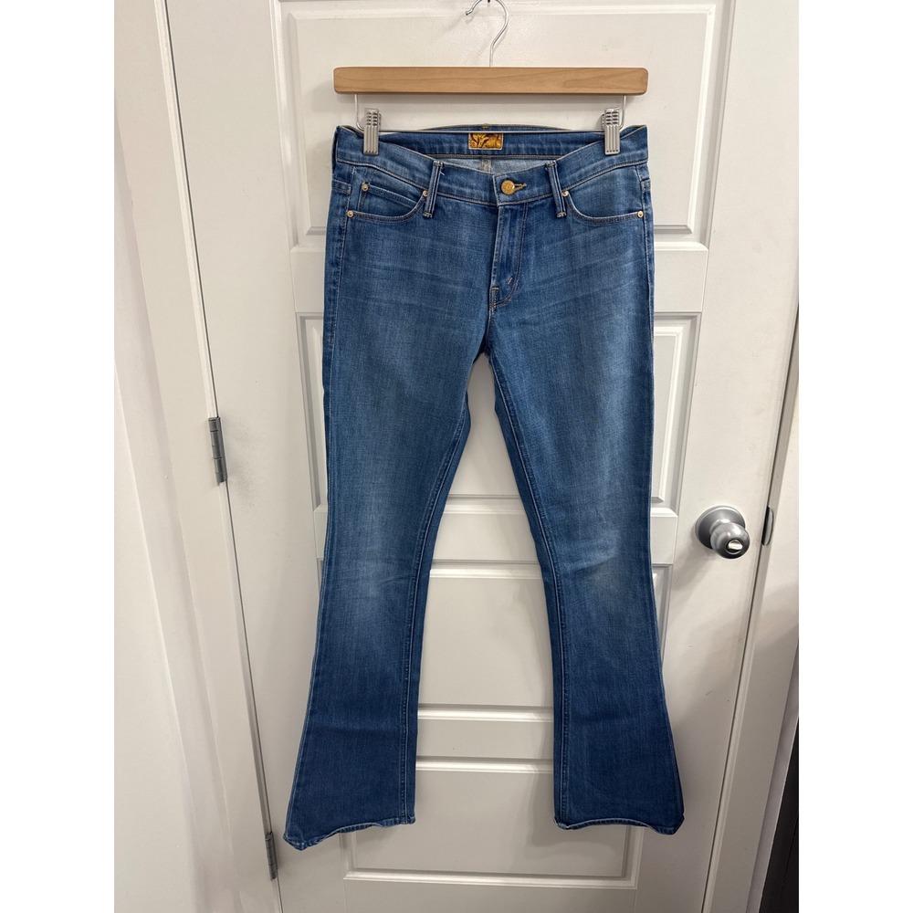 Mother The Runaway Out of the Blue Flare Jeans Womens 26 Blue Stretch Denim USA